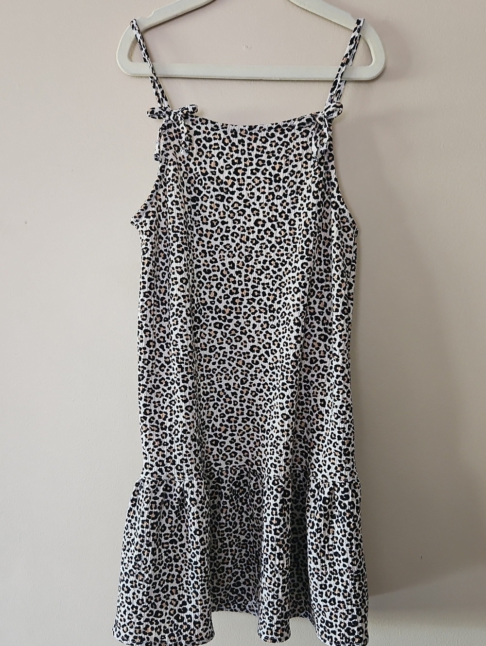 btween Leopard Print Spaghetti Strap Mini Dress